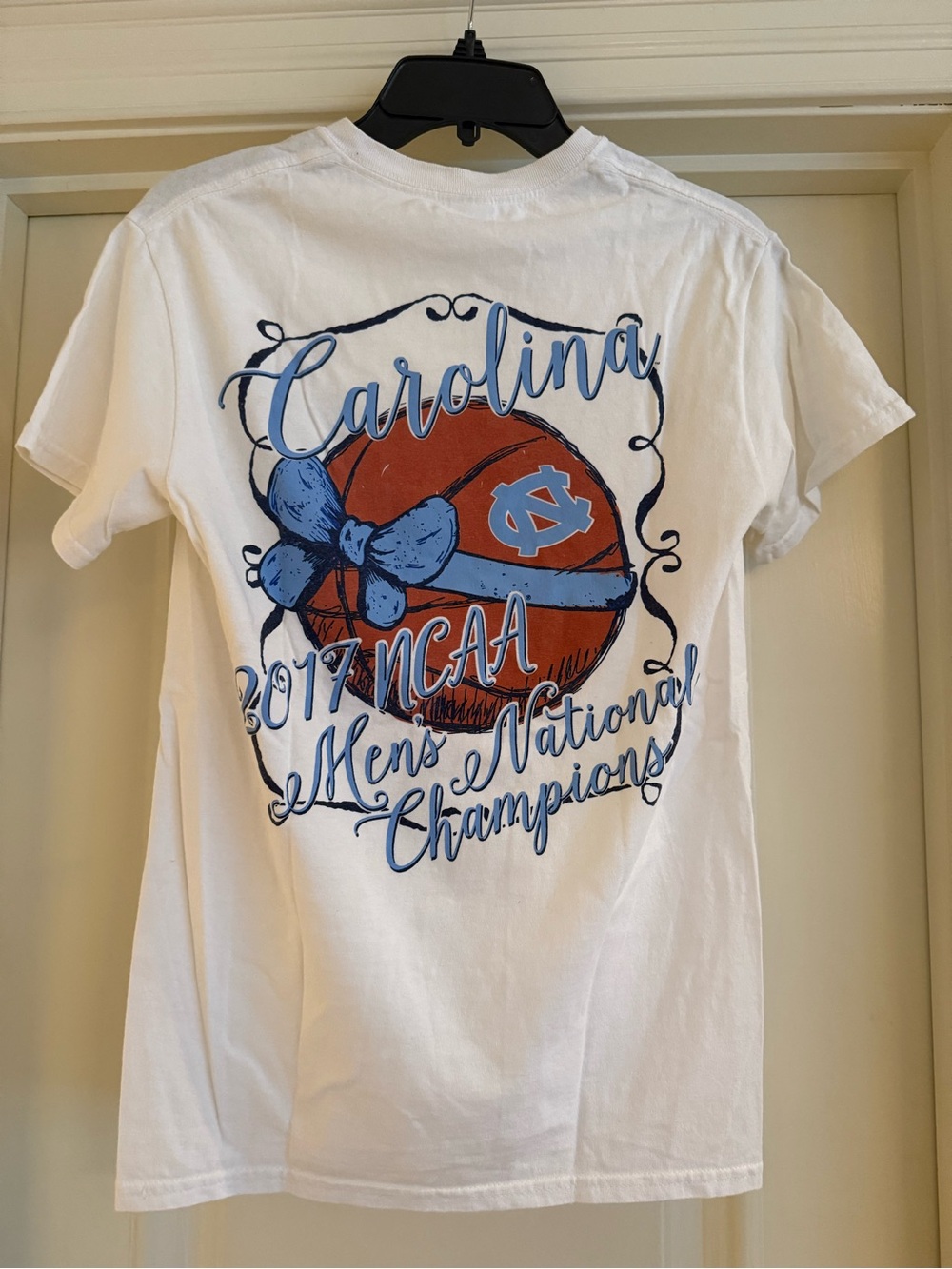 Carolina 2017 NCAA Men's National Champions Basketball White Graphic Tee